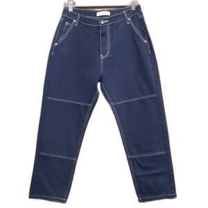 Mia & Madison Women Sz 3 High Waisted Barrel Carpenter Mom Blue Jeans NWOT